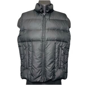 Banana Republic Puffer Vest Womens Medium Black Quilted Down Blend Full Zip Gorp